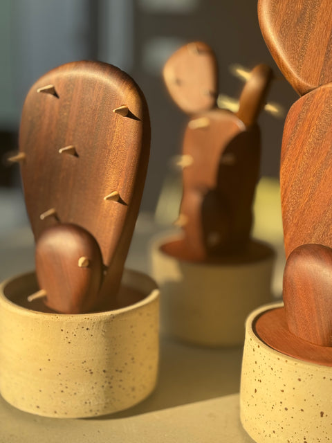 Pala di fico d’India in legno di Ipè