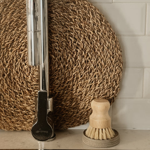 Piattino con spazzola per piatti